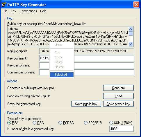 The public key has now been created. The public key has now been created.